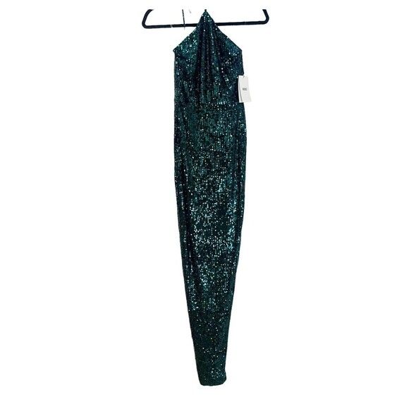 NOOKIE Sequin Backless Treasure Gown in Emerald Size Small NWT - Picture 13 of 15